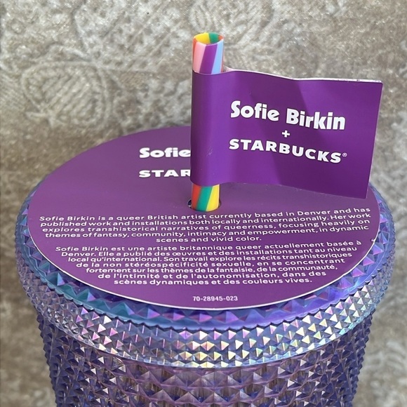 Brand New Starbucks x Sofie Birkin Iridescent Rainbow Studded 24oz Venti Tumbler - Picture 3 of 16